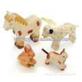 Horse ,dog ,cat and rabbit wooden animal play set